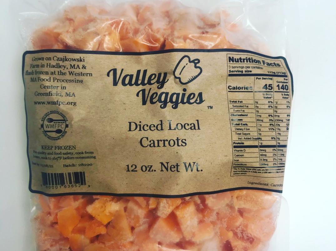 Packaged carrots from Valley Veggies